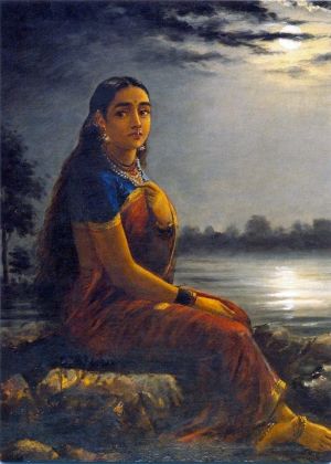 Raja Ravi Varma, Lady in the Moon Light (1889).jpg