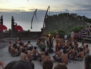 Kecak dancers, Uluwatu, Bali.JPG