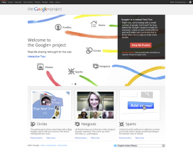 படிமம்:Google+ homepage.png